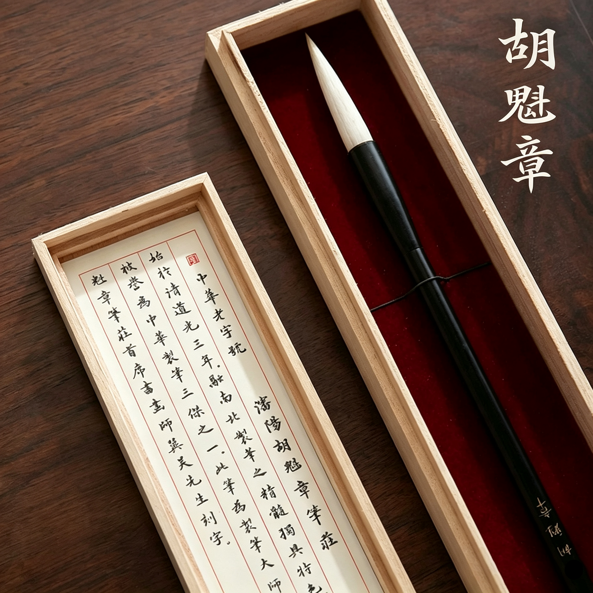 Hu Kuizhang Goat Hair Calligraphy Brush | Tang Kai, Zhuan Li & Ink Painting