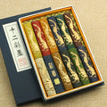 12-color dragon-engraved colored ink sticks in open gift box