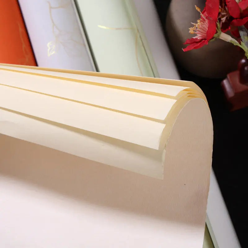 Wax Dye Rice Paper Scroll – Plum Orchid Bamboo Chrysanthemum