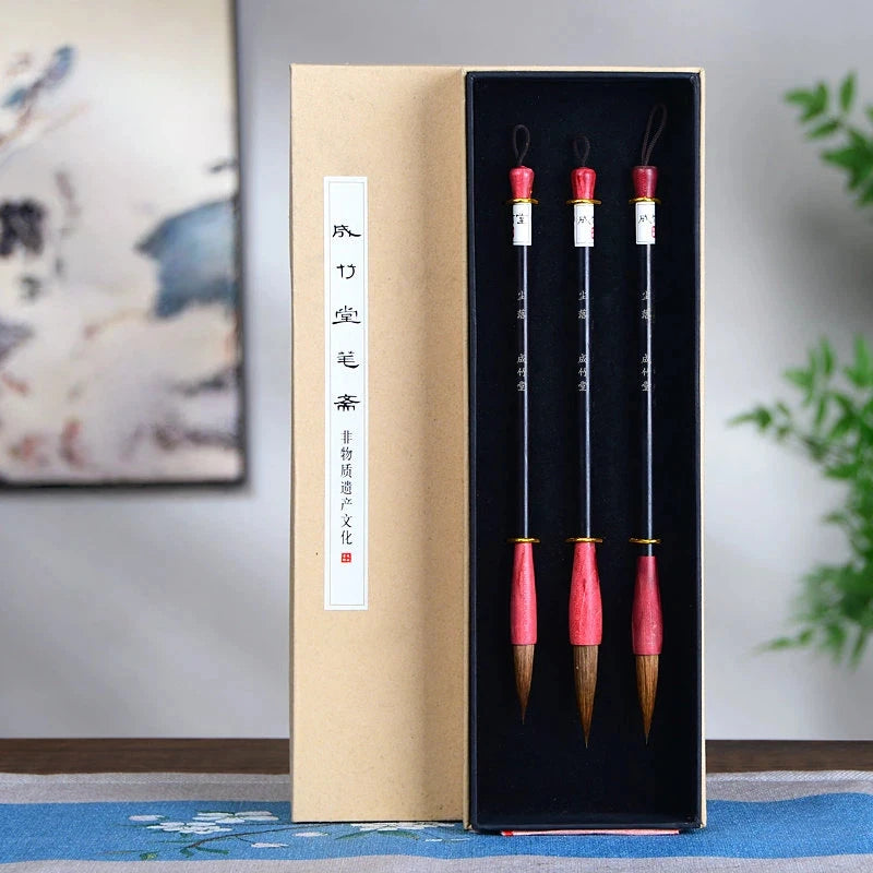 Professional Weasel & Goat Hair Calligraphy Brush Set