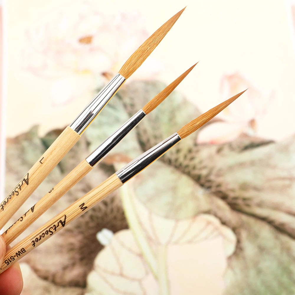 3 PCS Mini Fine Detail Watercolor Brushes