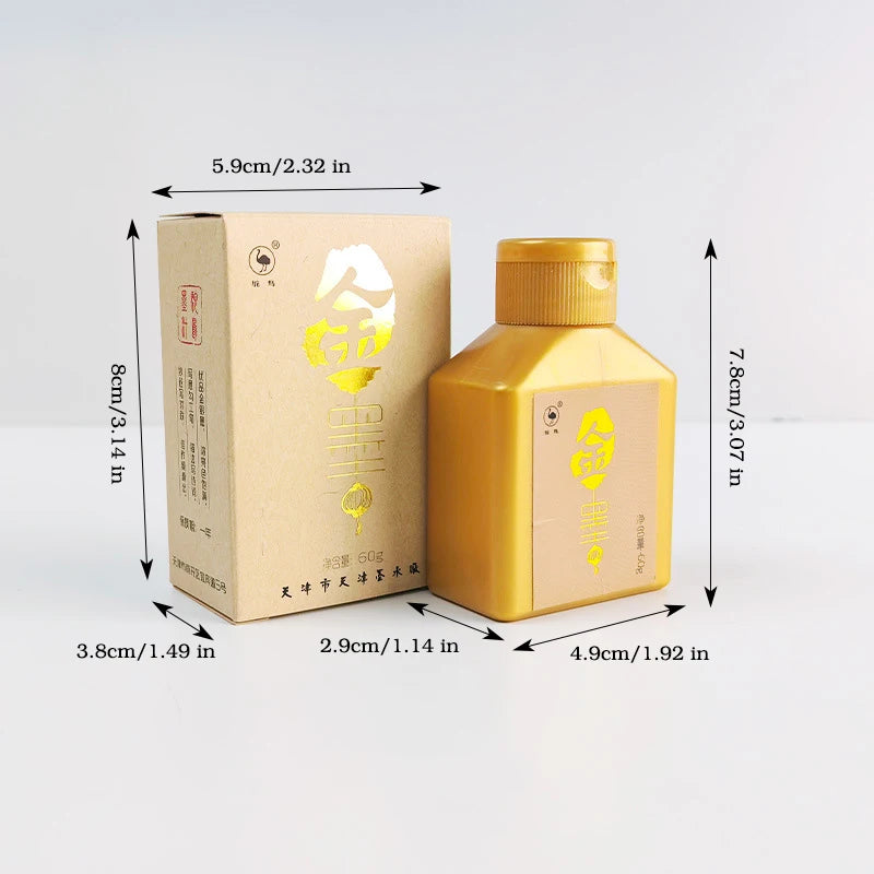 60g Bottle Gold And Silver Colors, Practice Ink