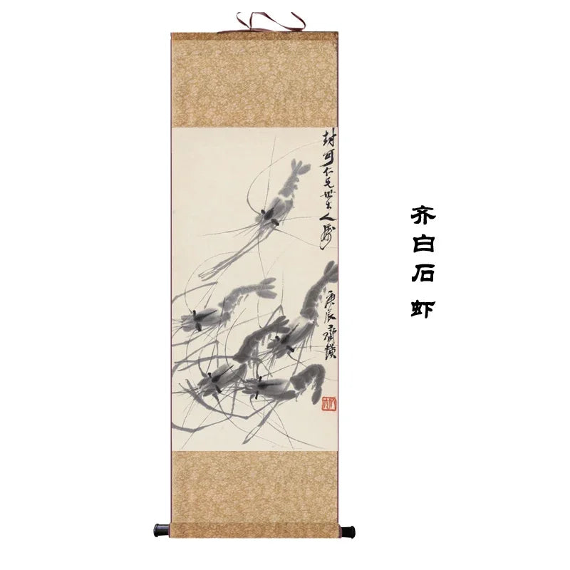 Chinese Silk Scroll – Flower & Bird Painting Wall Art