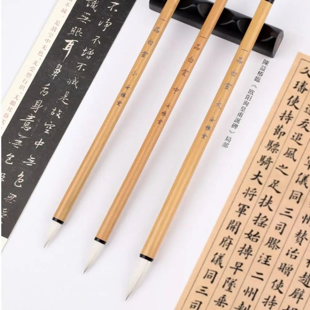 Traditional Chinese Calligraphy Brush – Bamboo & Wolf Hair, Medium Regular Script