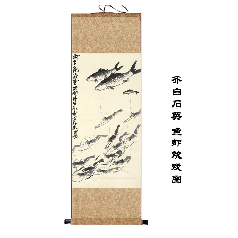 Chinese Silk Scroll – Flower & Bird Painting Wall Art