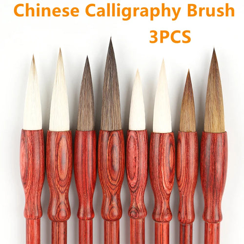 3-Piece Chinese Calligraphy Brush Set – Writing & Painting