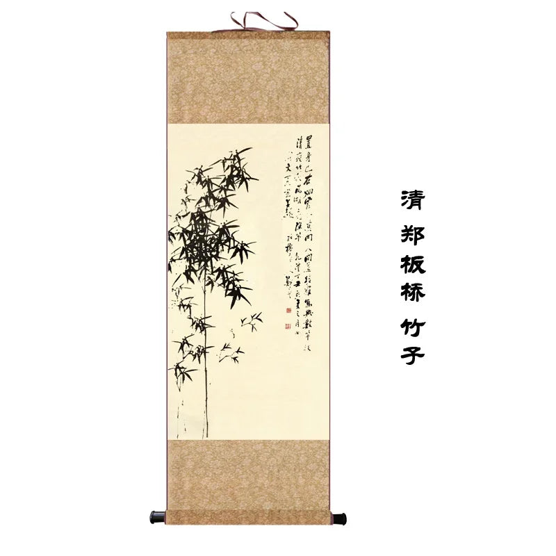 Chinese Silk Scroll – Flower & Bird Painting Wall Art