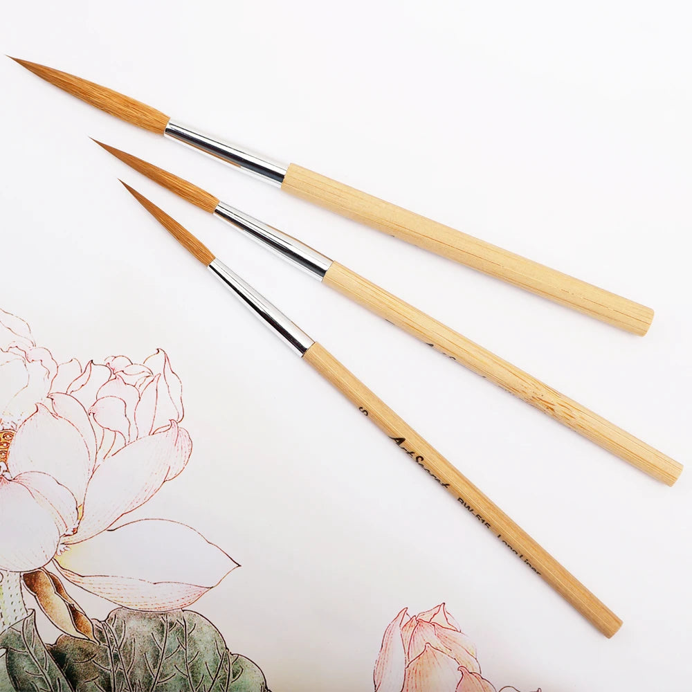 3 PCS Mini Fine Detail Watercolor Brushes