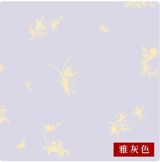 Wax Dye Rice Paper Scroll – Plum Orchid Bamboo Chrysanthemum
