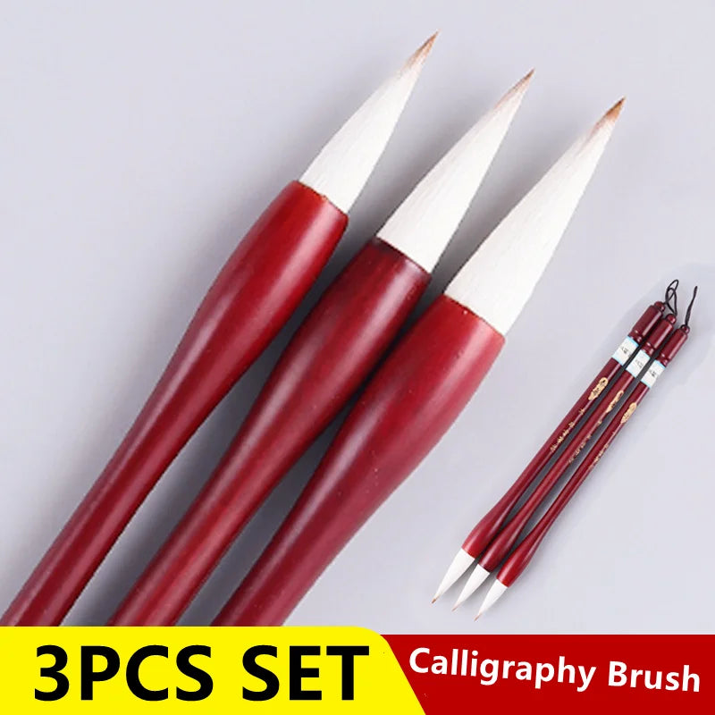 3Pcs Chinese Calligraphy Brush Set