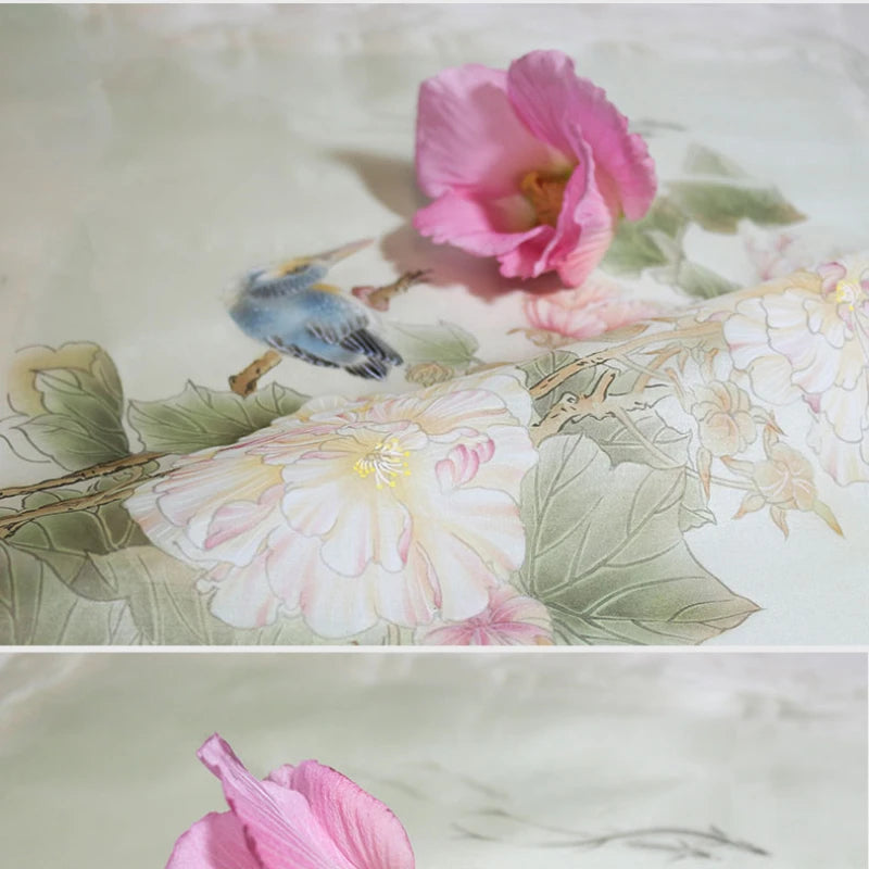 Handmade Silk Ripe Rice Paper – Small Regular Script & Meticulous Painting
