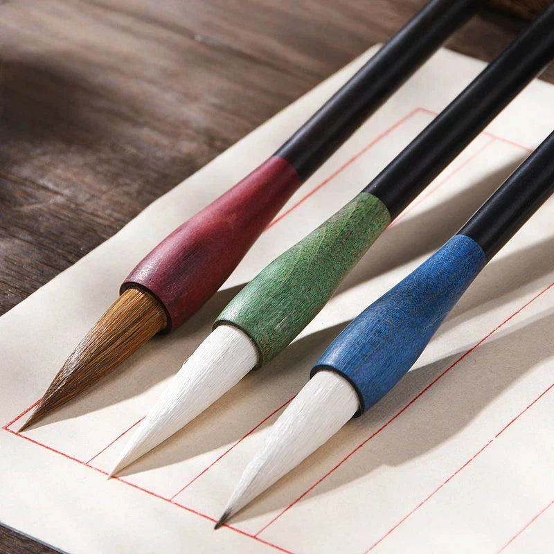 Professional Weasel & Goat Hair Calligraphy Brush Set