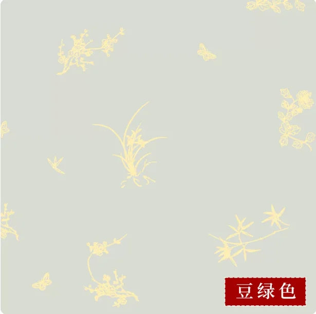 Wax Dye Rice Paper Scroll – Plum Orchid Bamboo Chrysanthemum