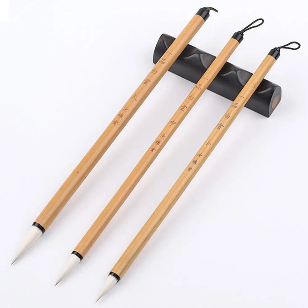 Traditional Chinese Calligraphy Brush – Bamboo & Wolf Hair, Medium Regular Script