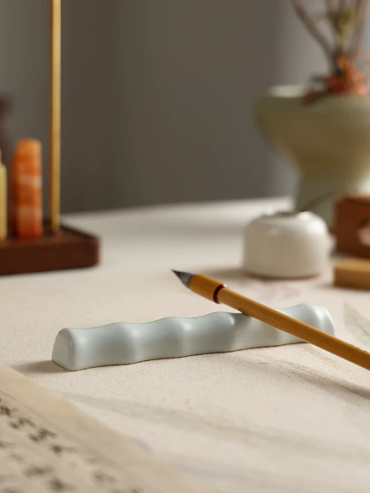 Bamboo Brush Rest – Chinese Calligraphy Brush Holder for Writing Practice texture detail - Generic