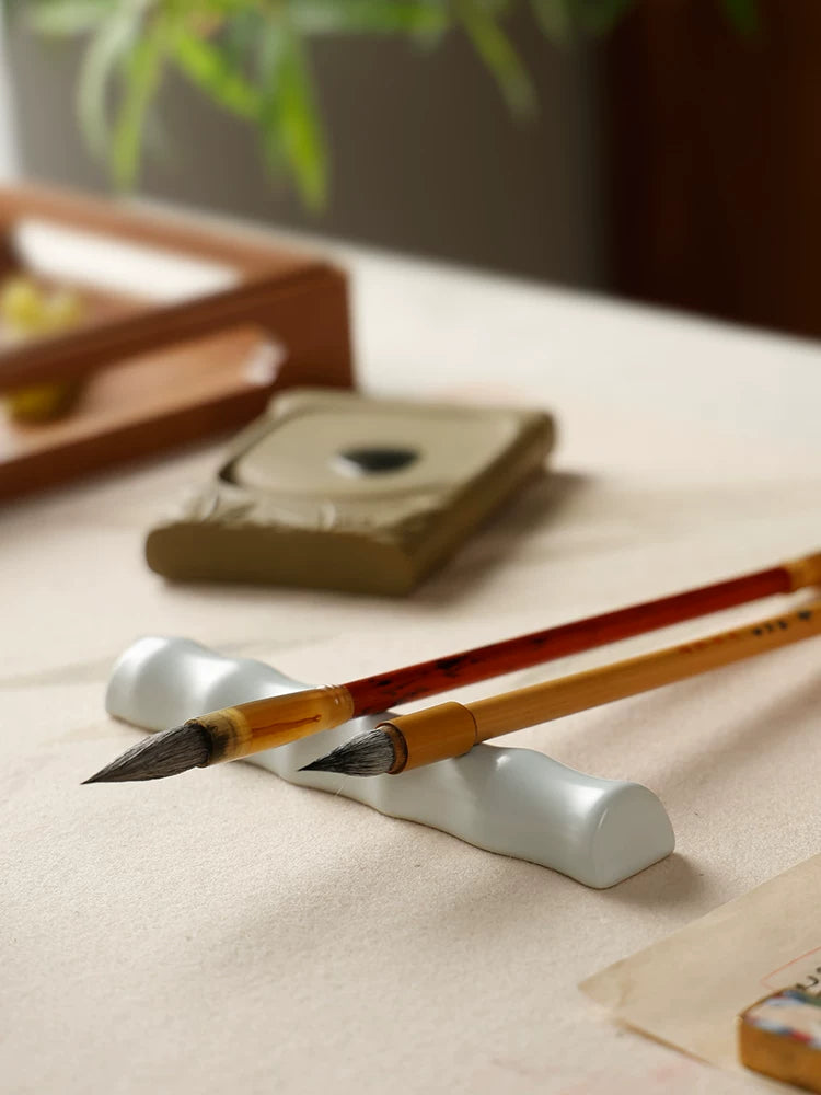 Bamboo Brush Rest – Chinese Calligraphy Brush Holder for Writing Practice close-up detail - Generic