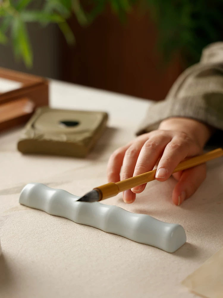 Bamboo Brush Rest – Chinese Calligraphy Brush Holder for Writing Practice - Generic