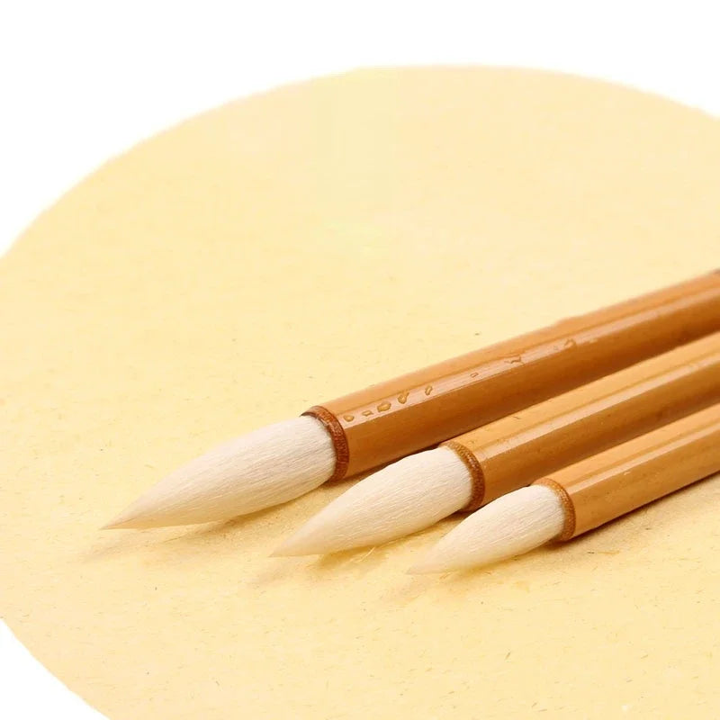 Bamboo handle woolen hair calligraphy brush for Chinese painting