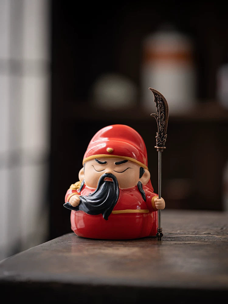 Ceramic Guan Yu Tea Pet Figurine | Warrior & Scholar Styles packaging - stationery by Generic