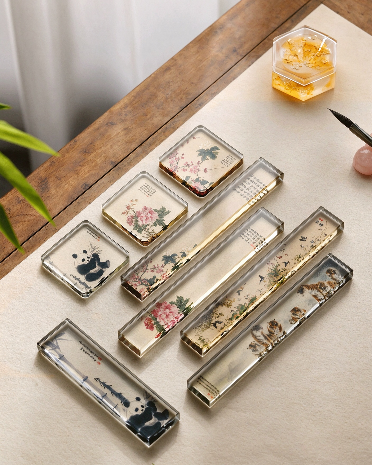 Crystal Paperweight – Decorative Designs - Chinese Calligraphy Accessories by BrushPaper.com