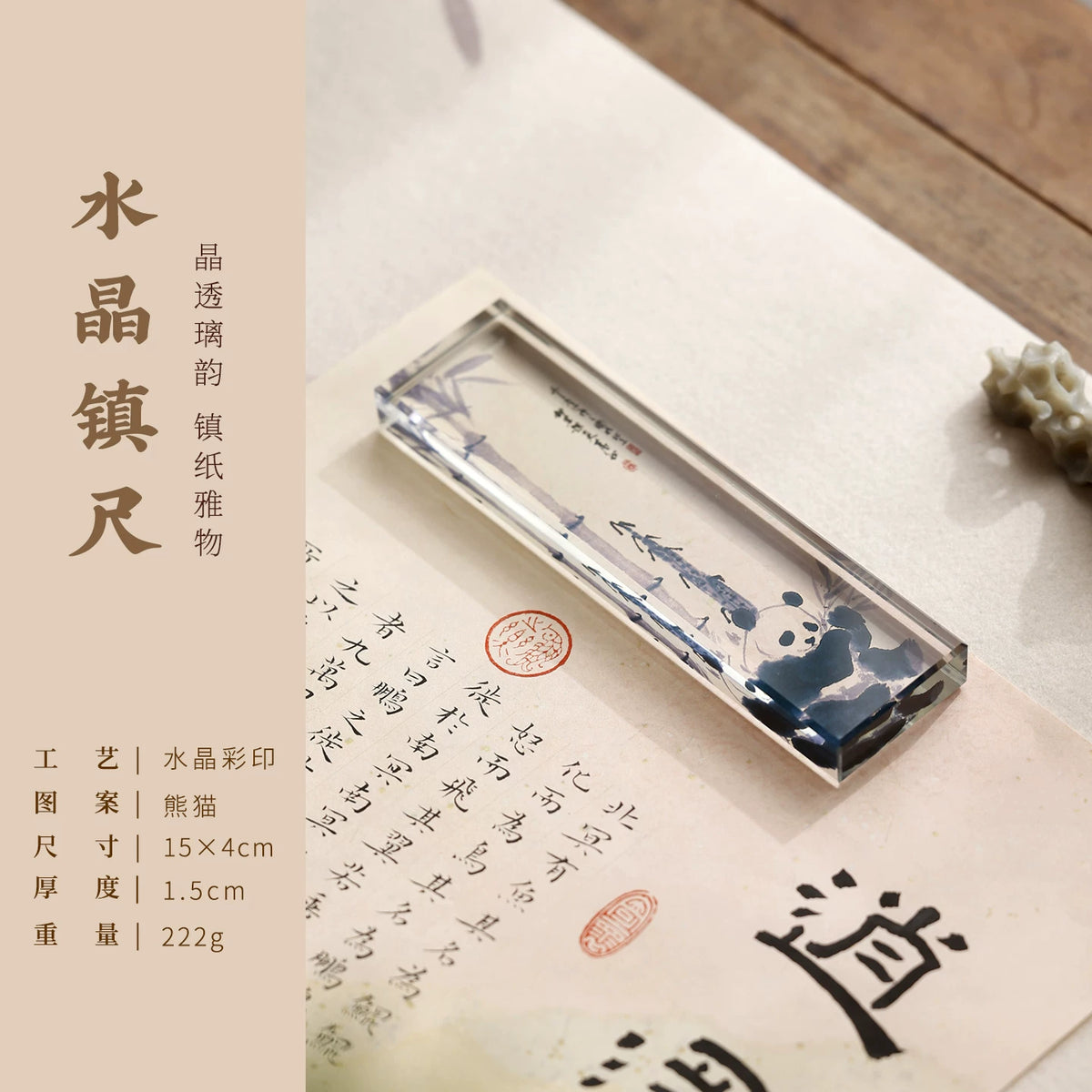 Crystal Paperweight – Decorative Designs texture detail - Chinese Calligraphy Accessories by BrushPaper.com