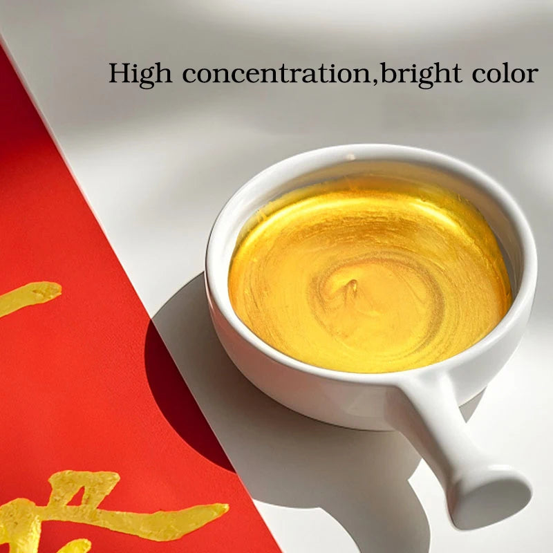 Gold & Silver Calligraphy Ink – 60g Bottle for Chinese Brush Painting - Calligraphy Accessories by BrushPaper.com (view 3)