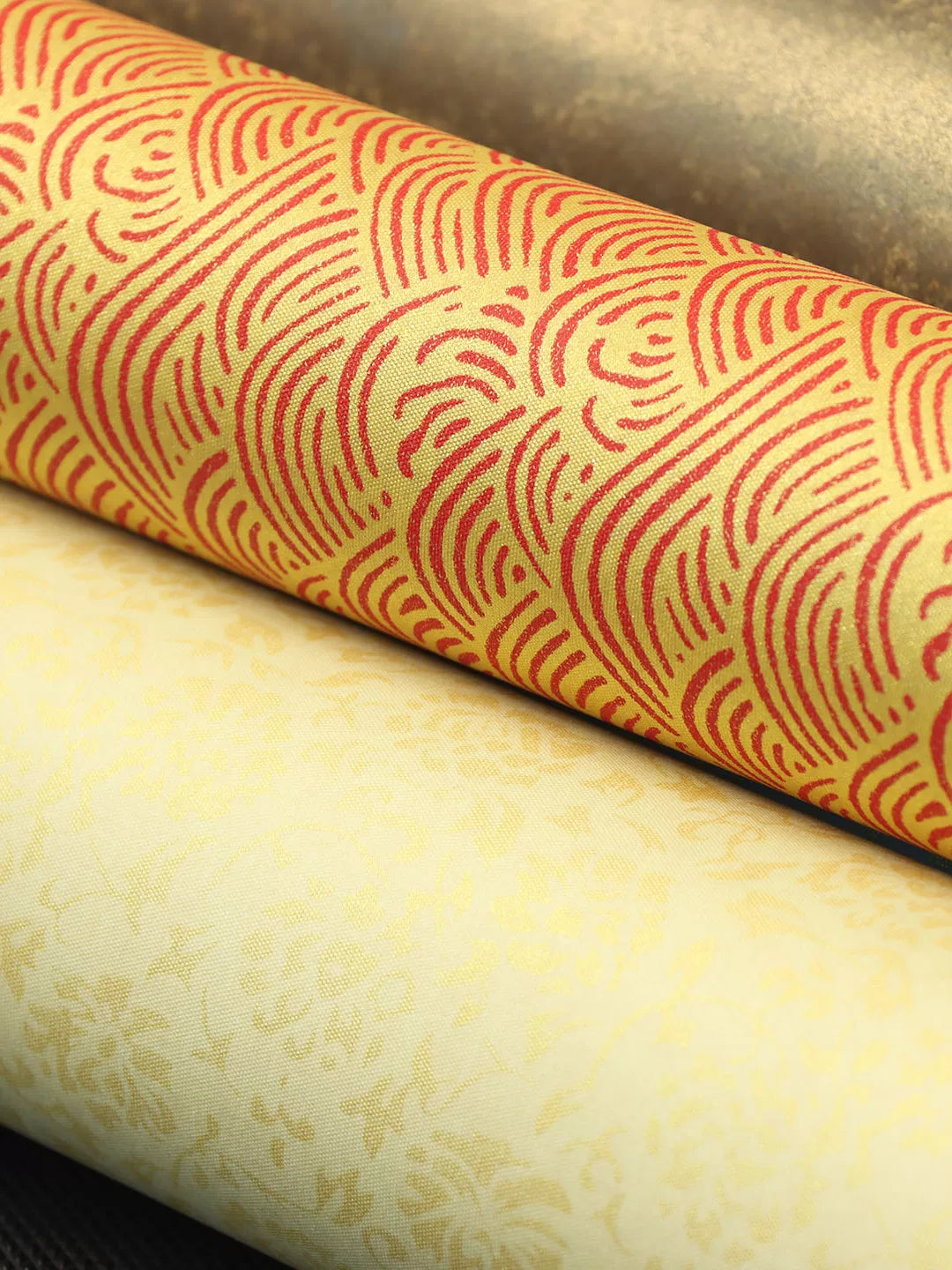 Imitation Silk Patterned Rice Paper for light Gongbi painting close-up detail - Chinese Xuan Paper by BrushPaper.com