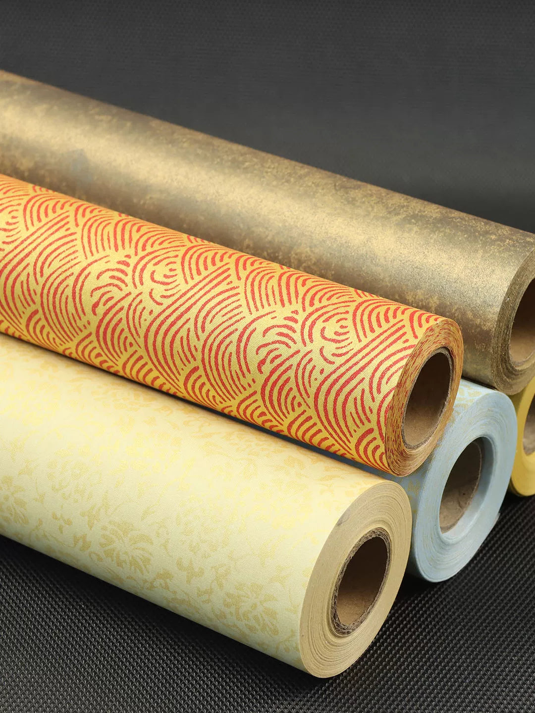 Imitation Silk Patterned Rice Paper for light Gongbi painting side view - Chinese Xuan Paper by BrushPaper.com