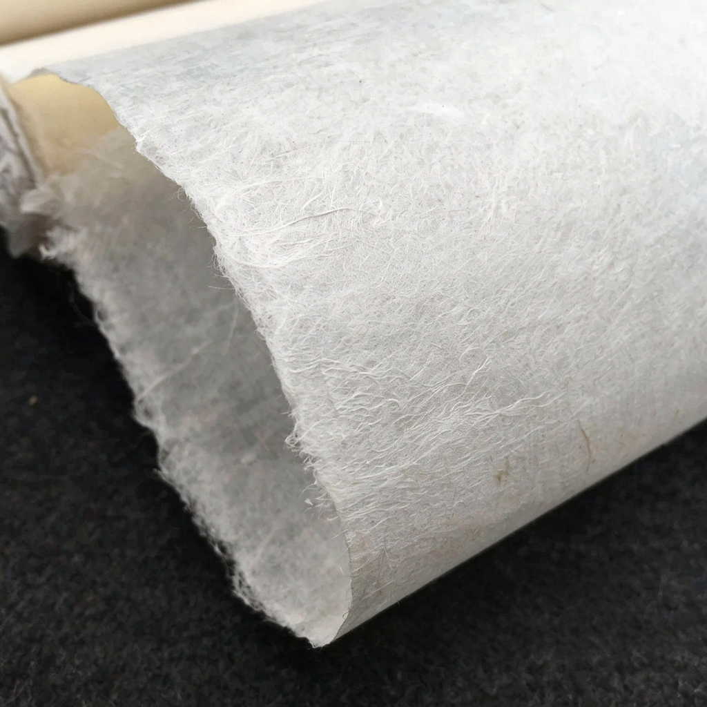 Mulberry Bark Paper –Qingshui Yunlong & Smooth Kozo side view - Chinese Xuan Paper by BrushPaper.com