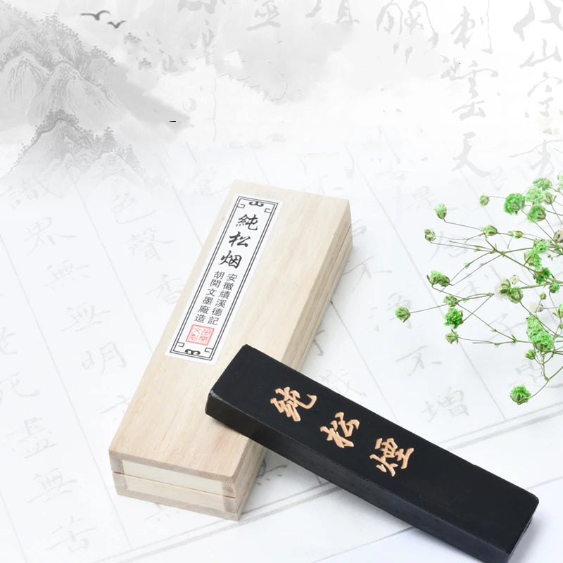 Handmade pine smoke ink block for Chinese calligraphy and brush painting