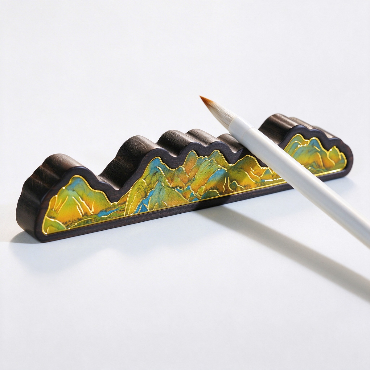 Rongbaozhai Brass Brush Rest – Chinese Painting Gift Set