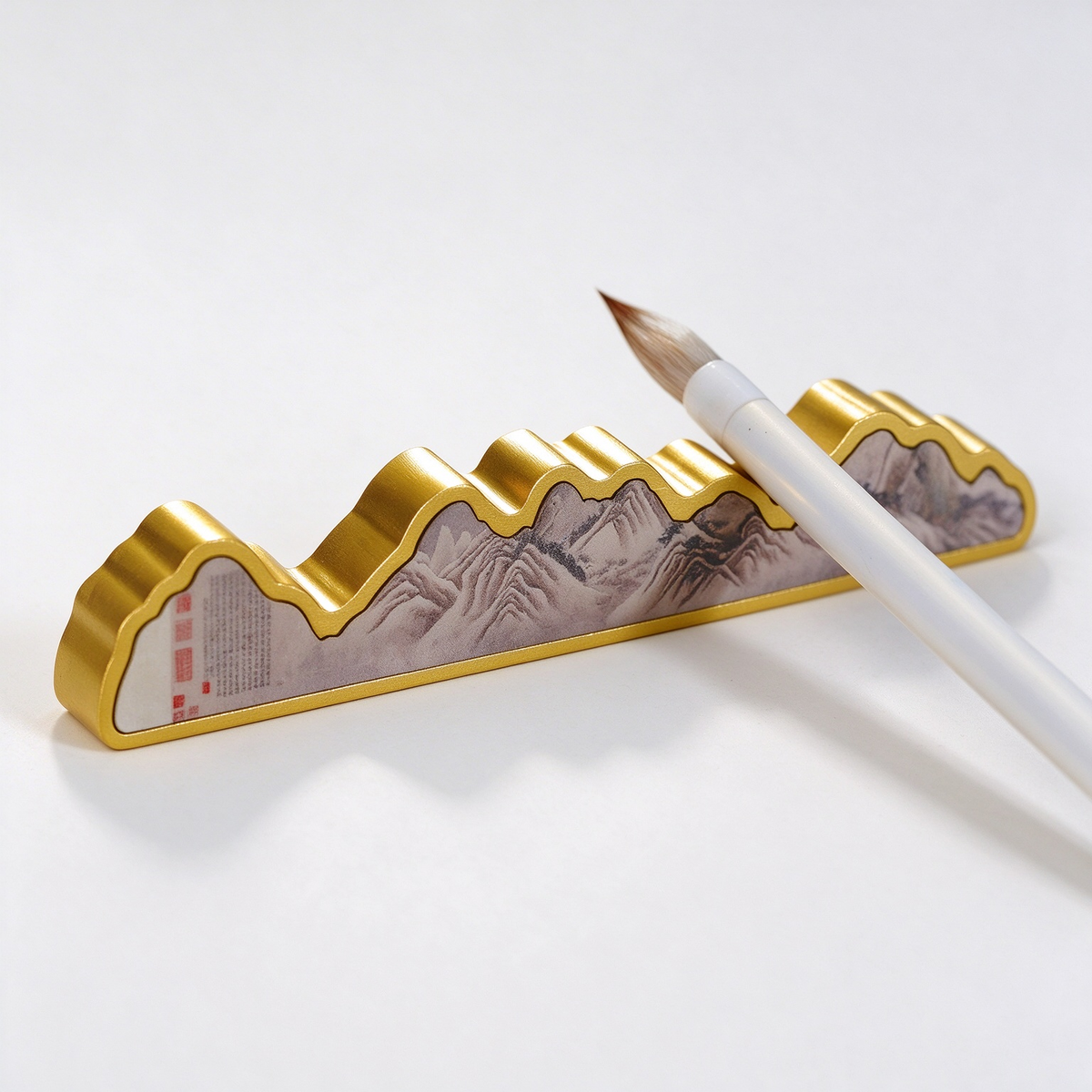 Rongbaozhai Brass Brush Rest – Chinese Painting Gift Set
