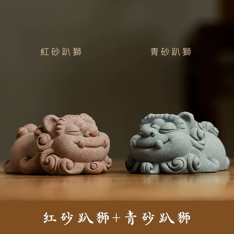 Reclining Lion Brush Rest & Paperweight | Sandstone-Style packaging - Paperweight by Generic