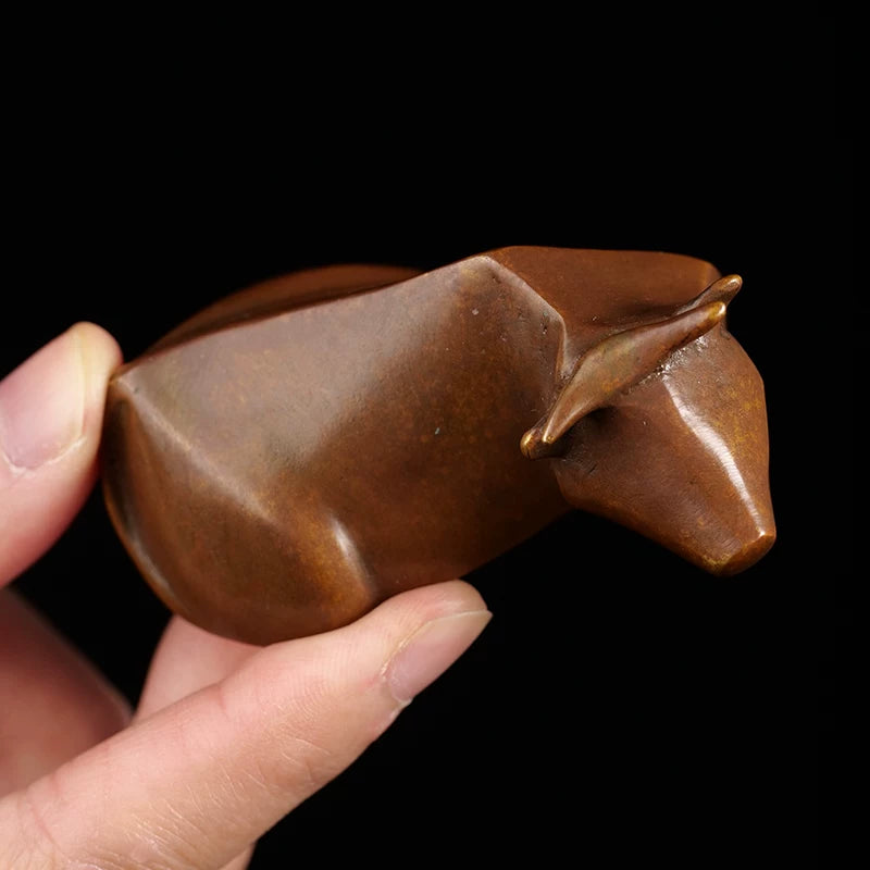 Reclining Ox Paperweight for calligraphy and Chinese painting side view - Paperweight by Xiling Yinshe (西泠印社)
