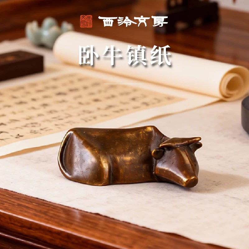 Reclining Ox Paperweight for calligraphy and Chinese painting - Paperweight by Xiling Yinshe (西泠印社)