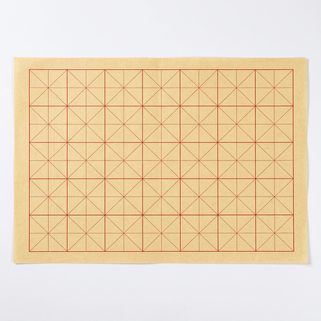 Rongbaozhai Chinese Calligraphy Paper – Antique-Style Mi Zi Grid texture detail - Chinese Xuan Paper by Rongbaozhai (榮寶齋)