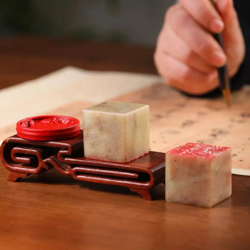 Shoushan Stone Custom Stamp Seal – Personalized Name & Poetry - BrushPaper.com (view 6)