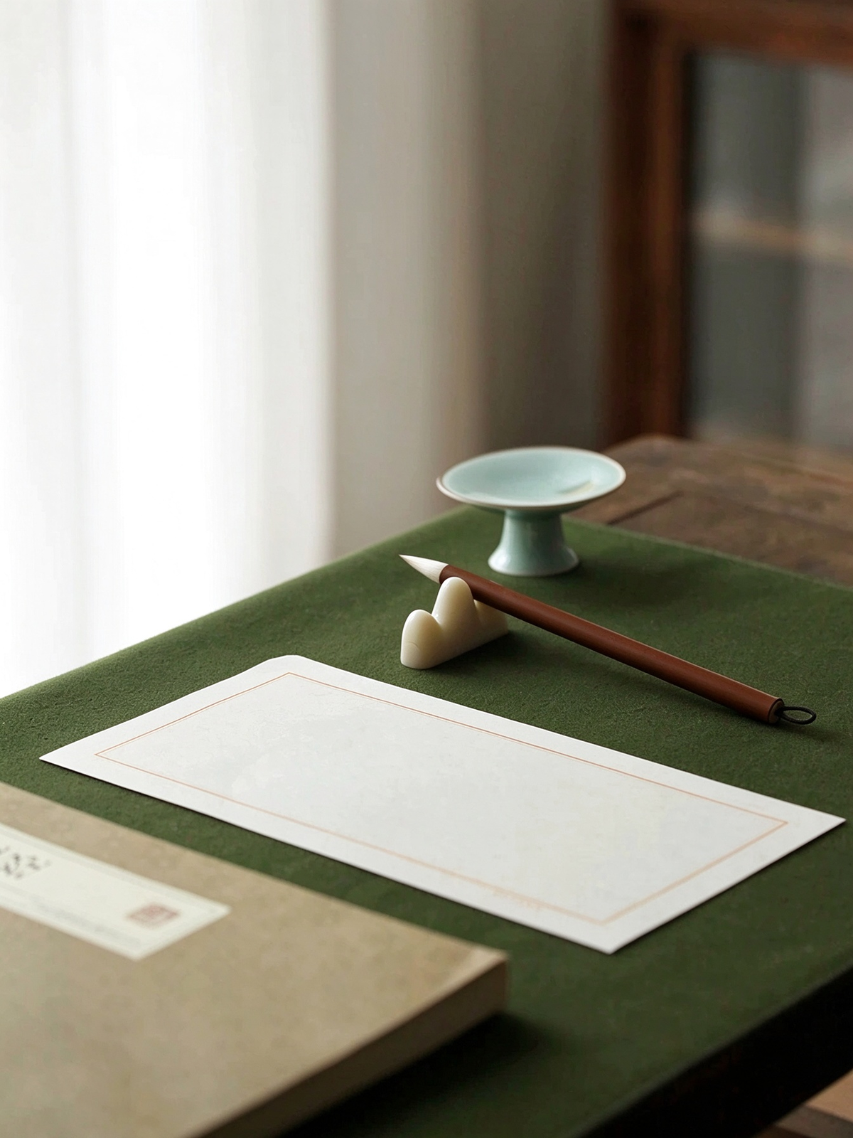 Washable Felt Mat – Ink Painting and Sumi-e Underlay texture detail - Chinese Calligraphy Accessories by Wenxintang