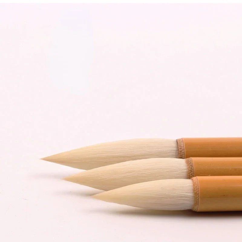 Woolen hair brush used for medium regular script calligraphy writing