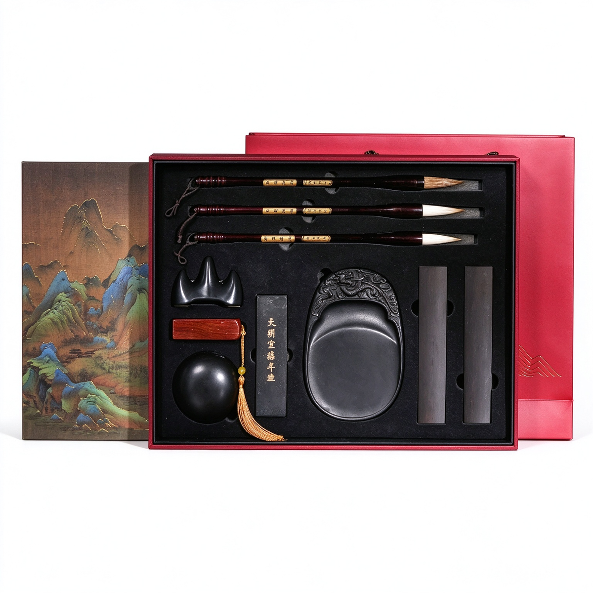 Xiling Yinshe Chinese Calligraphy Set – Only This Verdant Green Four Treasures